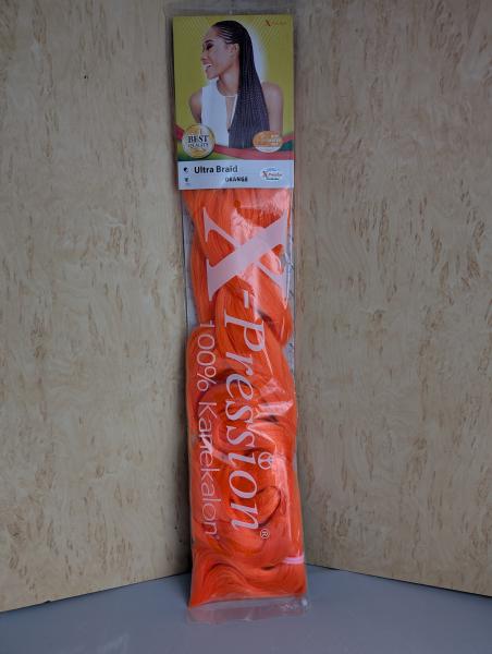 X-Pression Ultra Braid Orange, 100% Kanekalon Kunsthaar 165g